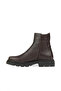 Brown Leather Women's Flat Boots - 4