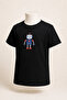 Children's Black Series Mixed Prints Cotton Combed Cotton Unisex T-Shirt - 2