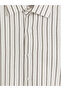 Ozmarka New Season Brown Slim Fit Striped Men's Shirt - 5