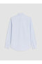 Ozmarka New Season Blue Slim Fit Poplin Men's Shirt - 5