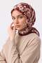 Floral Patterned Naida Scarf 8040 - Claret Red