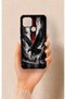 Oppo A15 Compatible Black Eagle Patterned Silicone Case - 4