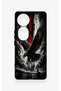 Vivo V40 Compatible Black Eagle Patterned Silicone Case - 2