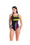 Grid Swimsuit Lightdrop Back Women's Swimsuit