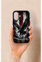 iPhone 16 Compatible Black Eagle Patterned Silicone Case - 4