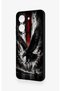 Redmi A5 Compatible Black Eagle Patterned Silicone Case - 3