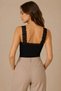 Women's 2-Piece Lace Detailed V-Neck Modal Cotton Flexible Undershirt Black - 4