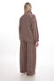 High Collar, Letter B Detail, Zipper and Snap Fasteners, Adjustable Waist, Elastic Corduroy, Plus Size Tracksuit Set - 4