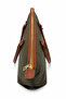 Long Vera Khaki Women's Zippered Wide Shoulder Bag - 5