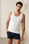 Single Jersey Men's Undershirt White 100% Cotton 3-Pack - 2