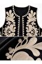 Elara Embroidered Tied Vest Women's Black - Cream - 2