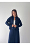 Women's Modal Fabric High Collar Double Pocket Gathered Skirt Two-Piece Set - 6