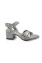 689-26 Glittery Mirrored Satin Cross Strap Women's Sandals - 2