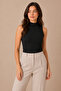 Women's 4-Pack Stand Collar Sleeveless Modal Cotton Stretchable Undershirt Black - 3