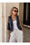 Elara Sequined Vest for Women Navy Blue - 3