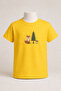 Children's Yellow Series Mixed Prints Cotton Combed Cotton Unisex T-Shirt - 3