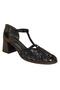 N2626 Women's Genuine Leather Patent Leather Closed-Toe Heels