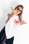 Red Spider Graphic Printed White Zero Sleeve Tshirt - 6