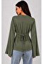 Women's Spanish Style Side Gathered Back Tie Blouse 00232 - 4