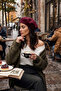 Vintage Style Women's French Felt Painter Beret