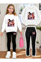 Girl's Crew Neck Sweatshirt and Leggings Set