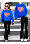 Girl's Crew Neck Sweatshirt and Spanish-Cut Leggings Set