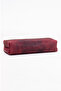 Large Size Genuine Calfskin Single Compartment Premium Pen Holder – Leather Pen Case Claret Red - 2