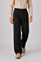 Battal Size Men's Black Fabric Trousers Wide Leg Oversize Comfortable Fit - 3