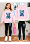 Girl's Crew Neck Sweatshirt and Leggings Set