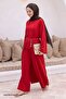 Flowy Casual Red Three-Piece Set - 5
