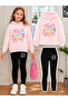 Girl's Crew Neck Sweatshirt and Leggings Set