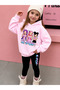Girl's Crew Neck Sweatshirt and Leggings Set