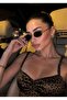 Premium Knot Detailed Oval Rimless Gold Vendetta Sunglasses Uv400 |   Case and Cleaning Cloth Gift Set - 5