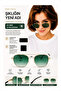 Sunglasses Unisex Green Glass Gold Frame Uv400 - 2