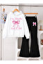 Girl's Hooded Sweatshirt and Spanish-Cut Leggings Set