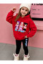 Girl's Crew Neck Sweatshirt and Leggings Set