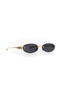 Premium Knot Detailed Oval Rimless Gold Vendetta Sunglasses Uv400 |   Case and Cleaning Cloth Gift Set - 7