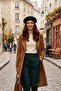 Vintage Style Women's French Felt Painter Beret - 8