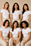 Women's 6-Piece Crew Neck Short Sleeve Modal Cotton Stretchable Undershirt White