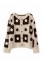 Lottie Floral Motif Buttoned Crochet Cardigan Women's Cream - Brown