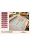 Dora Pink Blue Palm Patterned Modern Woven Base Decorative Carpet Sdtamour4065 - 3