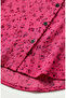 Shirt Collar Buttoned Daisy Patterned Tunic 0355-08 Fuchsia - 4