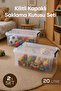 2-Pack 20 Liter Transparent Toy Box, Lockable Lid, Kids' Room Organizer, Storage Container Organizer