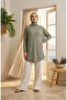 Relaxed Fit Seasonal Flowy Tunic That Doesn'T Show under Clothes Plus Size 8780-02 Khaki - 2