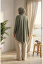 Relaxed Fit Seasonal Flowy Tunic That Doesn'T Show under Clothes Plus Size 8780-02 Khaki - 6