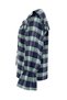 Baby Collar Navy Blue-Green Plaid Shirt - 3