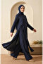 Modern Tesettür Combination Bamboo Double Set 2298-04 Navy Blue - 2