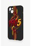iPhone 14 Plus/15 Plus Compatible Yellow Red Ivy Patterned Silicone Case - 4