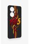 Oppo Reno 11F Compatible Yellow Red Ivy Patterned Silicone Case - 3