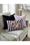 Striped Shawl Patterned Rectangular Throw Pillow Cover - 3